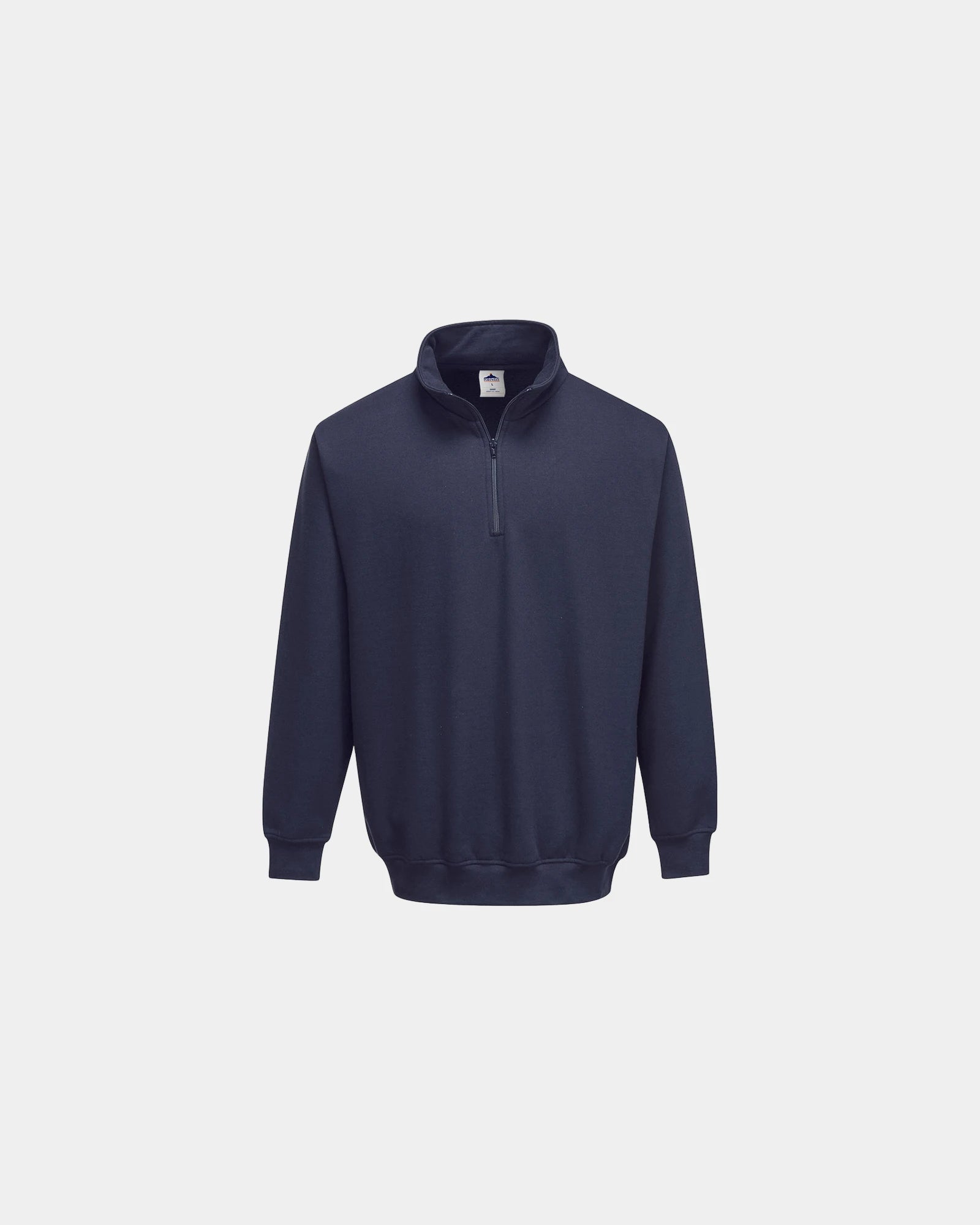 Sweatshirt col zippé 1/4 à personnaliser - Bleu Marine
